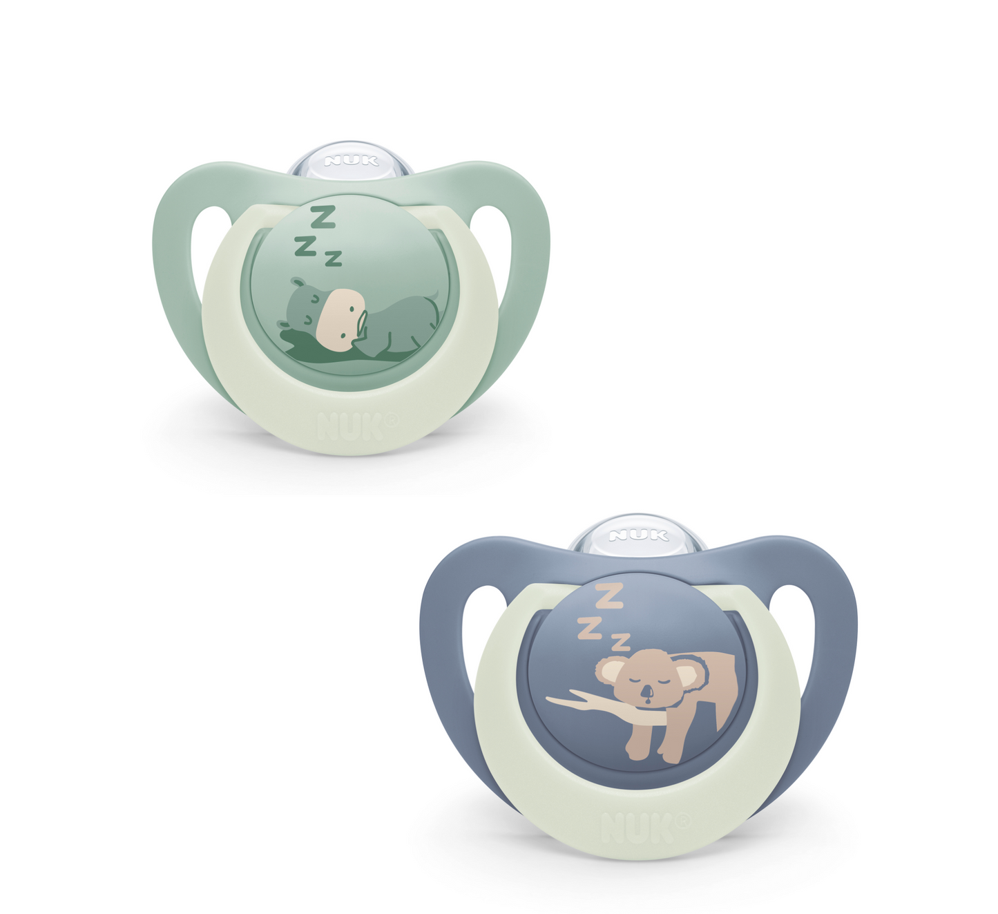 NUK Biberon Rrens First Choice Silicone Night (hippo/koala) *2pcs