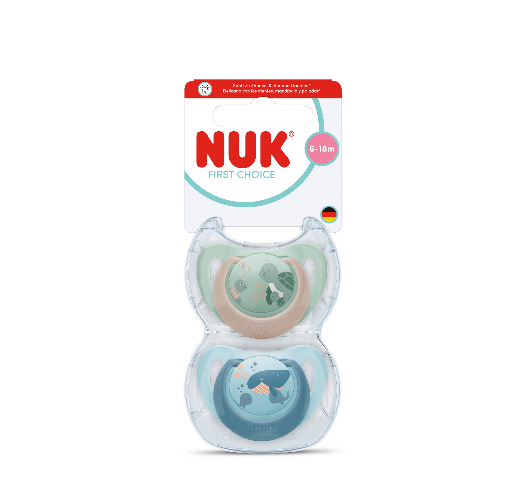NUK Biberon Rrens First Choice Silicone Turtle/Whale *2pcs