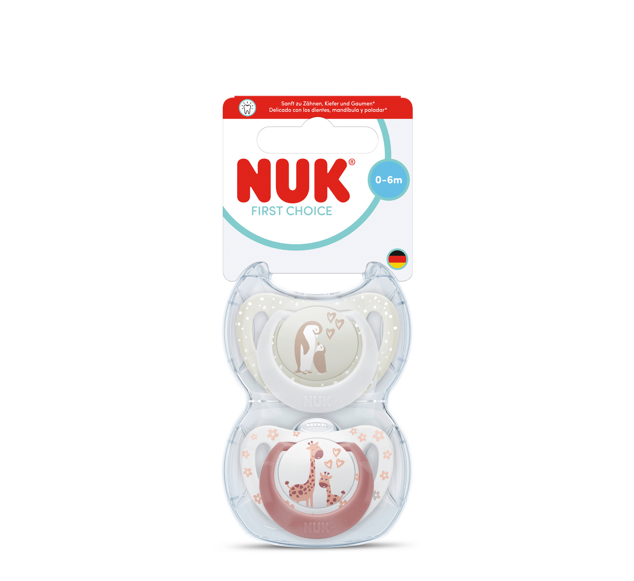 NUK Biberon Rrens First Choice Silicone 0-6 Months *2pcs