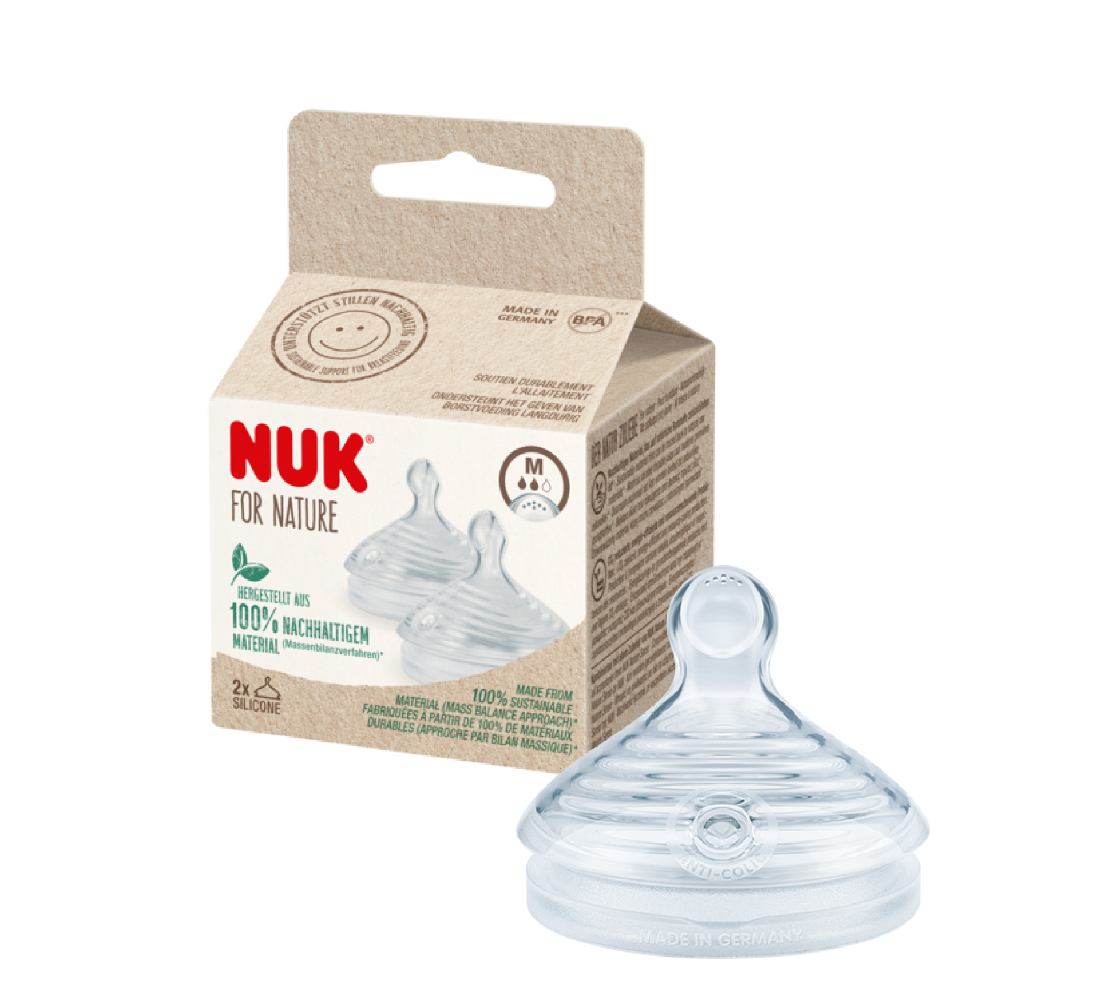 NUK FOR NATURE Biberon Ushqyes Silikoni