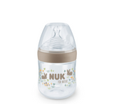 NUK FOR NATURE Shishe Plastike Silikoni Anti-Kolik me Rrjedhje të Ngadaltë 0m+ *150ml (kontroll temperature)