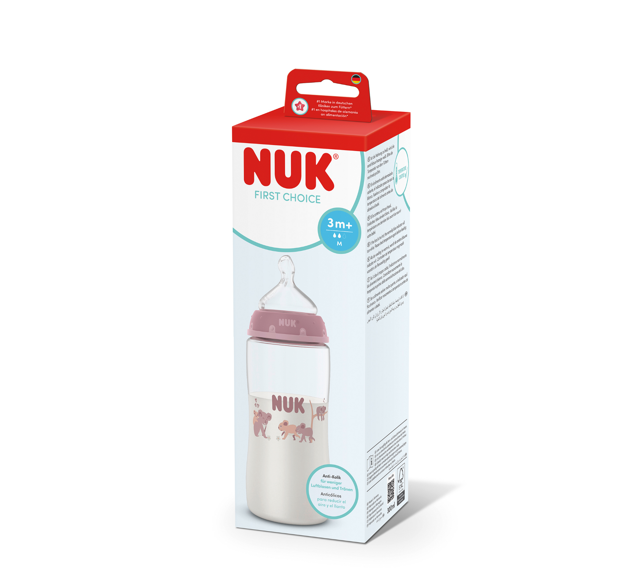NUK Shishe Plastike First Choice Silicone 3M+ *300ml