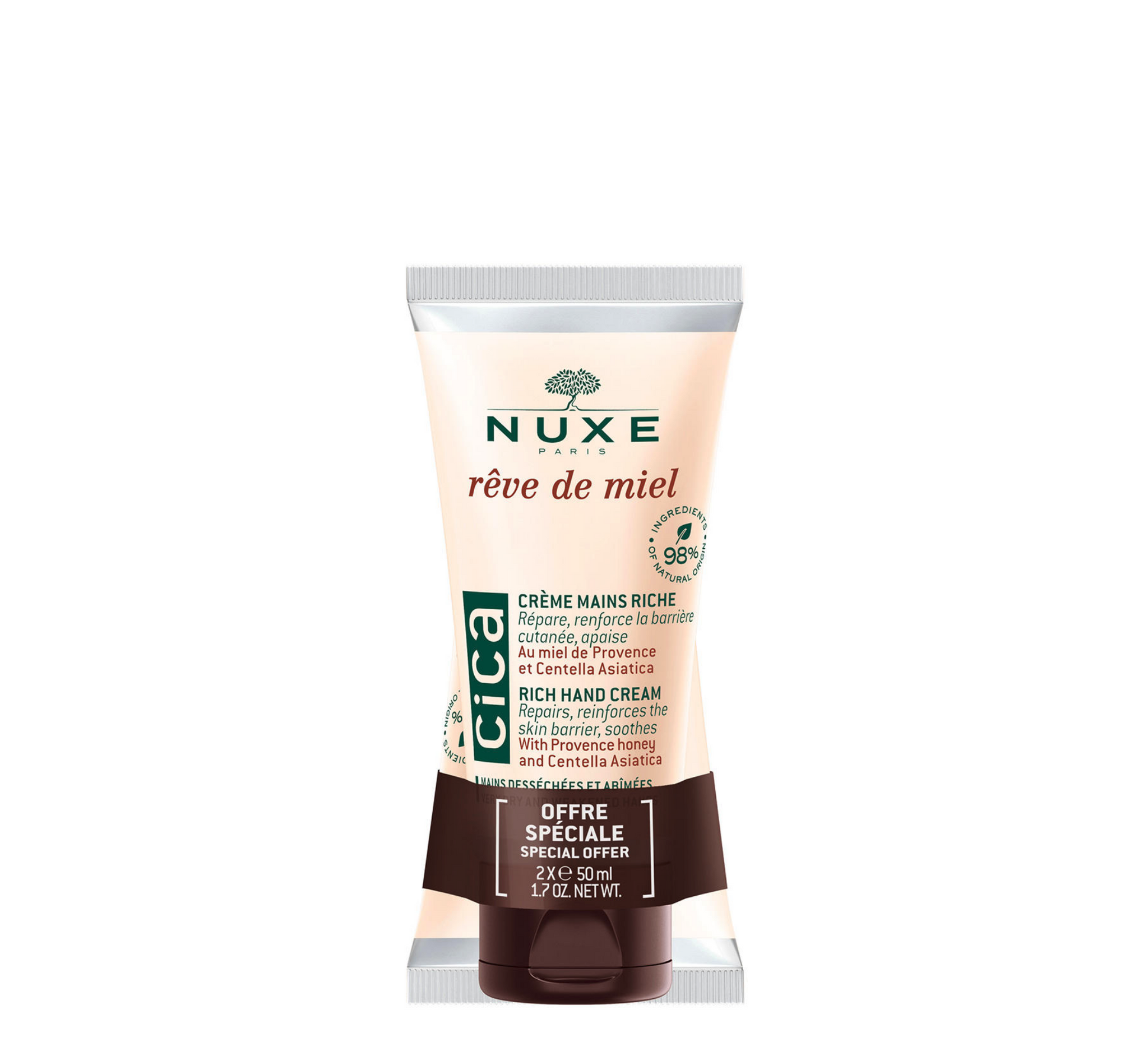 Krem për duar NUXE Duo CICA Cream i pasur (2x50 ml)