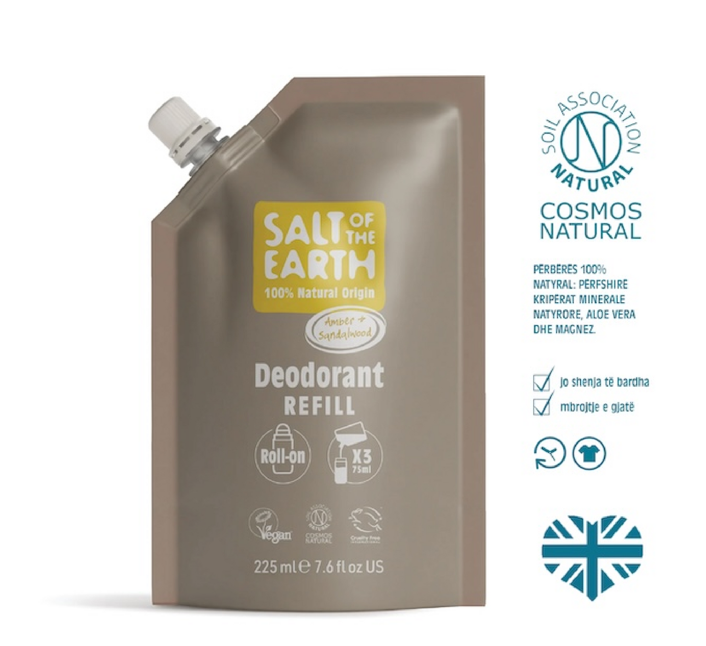 Salt of the Earth Natural Deodorant Roll-On – Refill 225ml