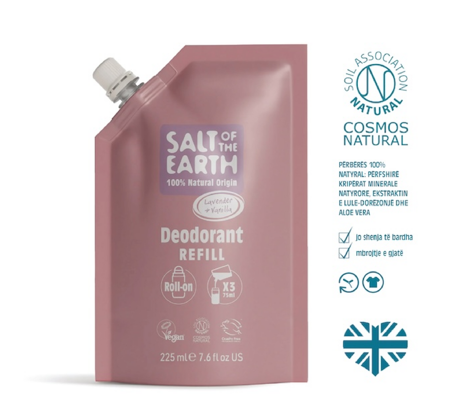 Salt of the Earth Natural Deodorant Roll-On – Refill 225ml