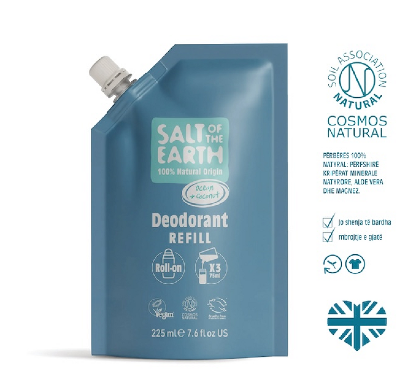 Salt of the Earth Natural Deodorant Roll-On – Refill 225ml