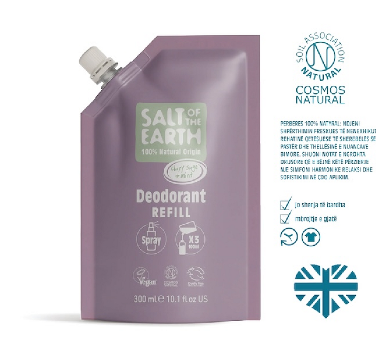 Salt of the Earth Natural Deodorant Spray – Refill 300ml