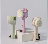 Furçë për fytyrën 2 në 1 me fibra natyrale