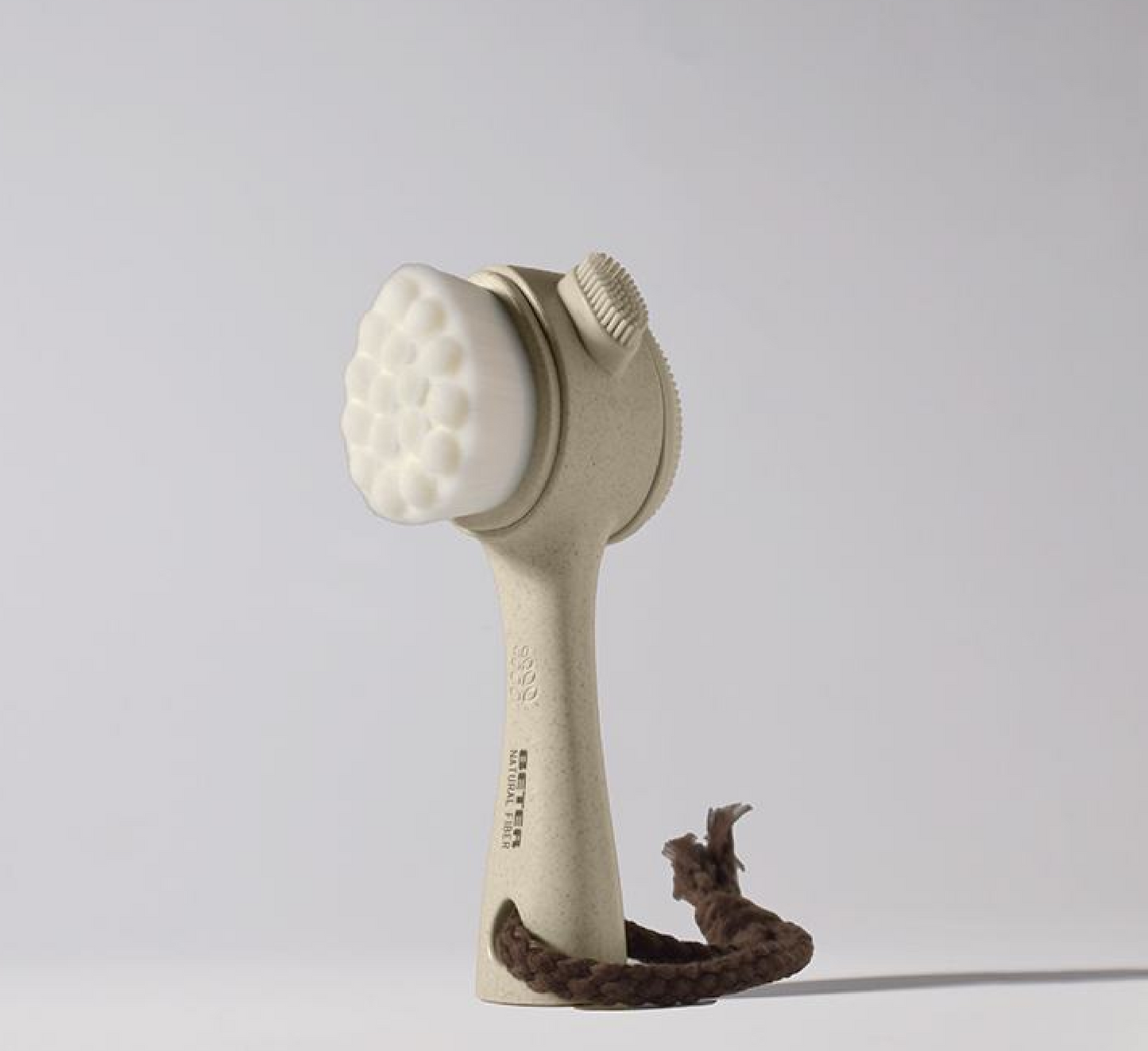 Furçë për fytyrën 2 në 1 me fibra natyrale