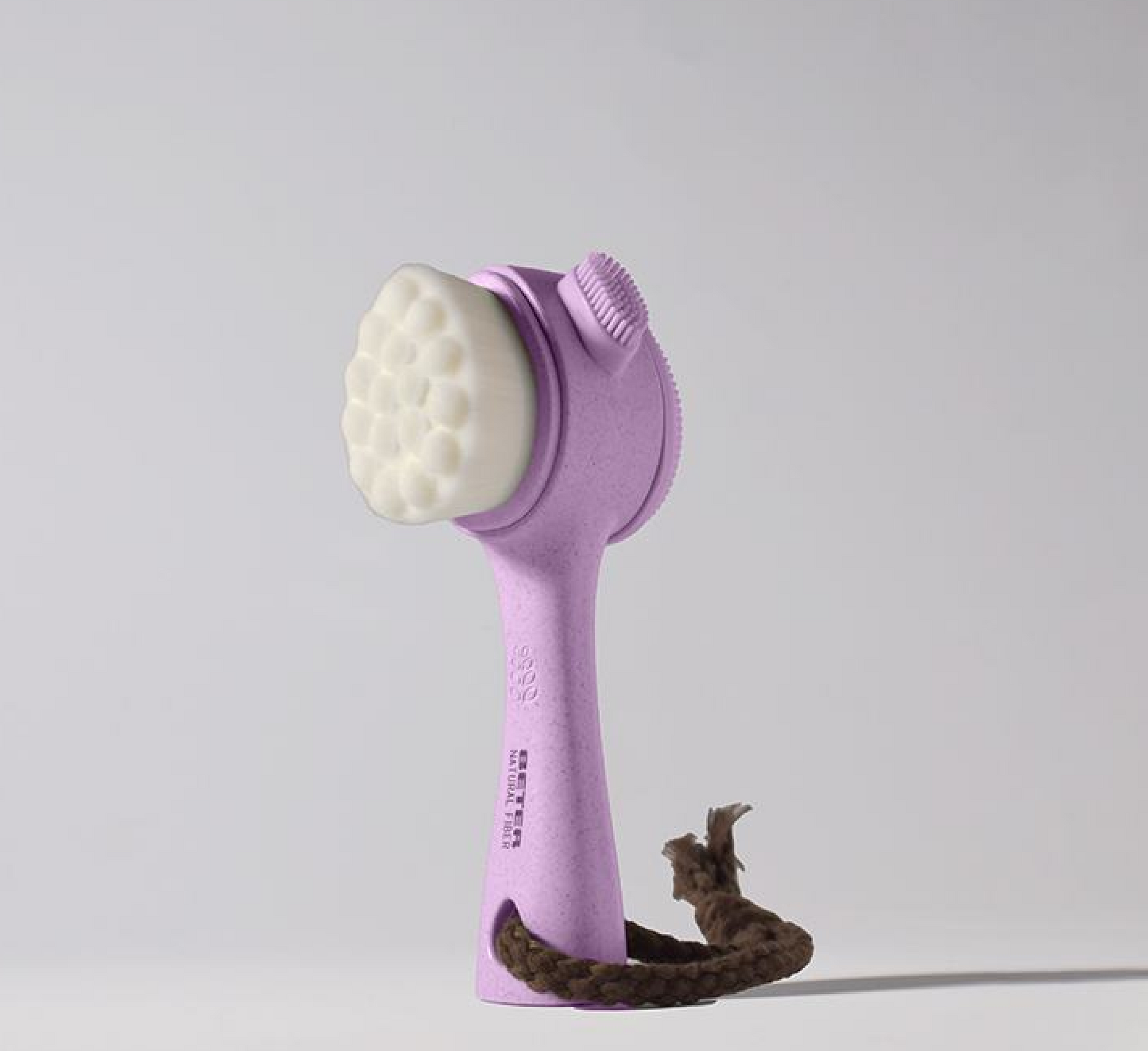 Furçë për fytyrën 2 në 1 me fibra natyrale