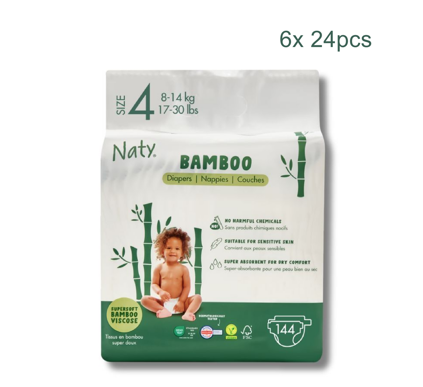 Naty Bamboo Diapers (Pelena) (Full Pack)