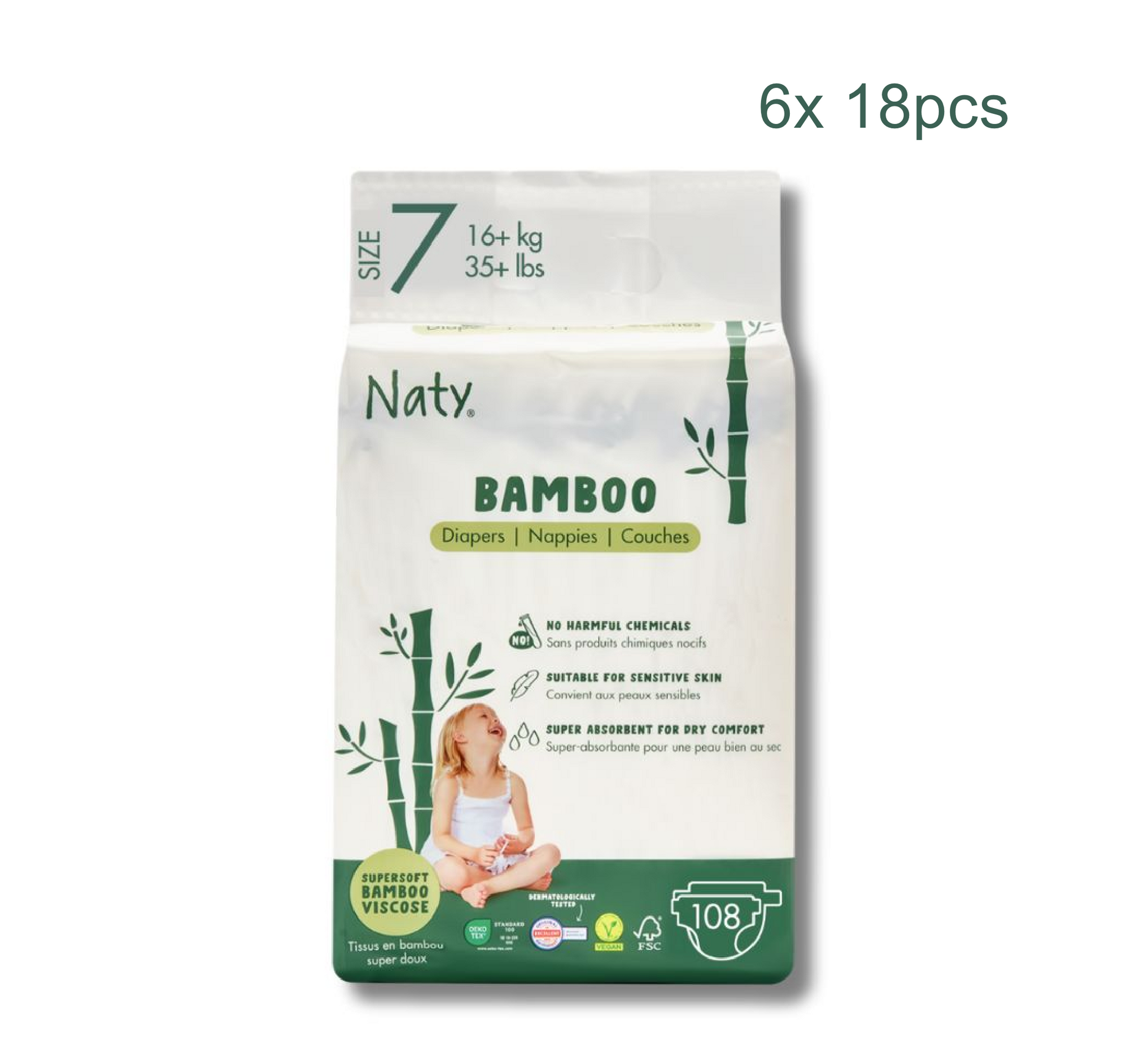 Naty Bamboo Diapers (Pelena) (Full Pack)