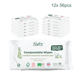 Naty Compostable Wipes (letra të lagura) (Full Pack) 12*56pcs