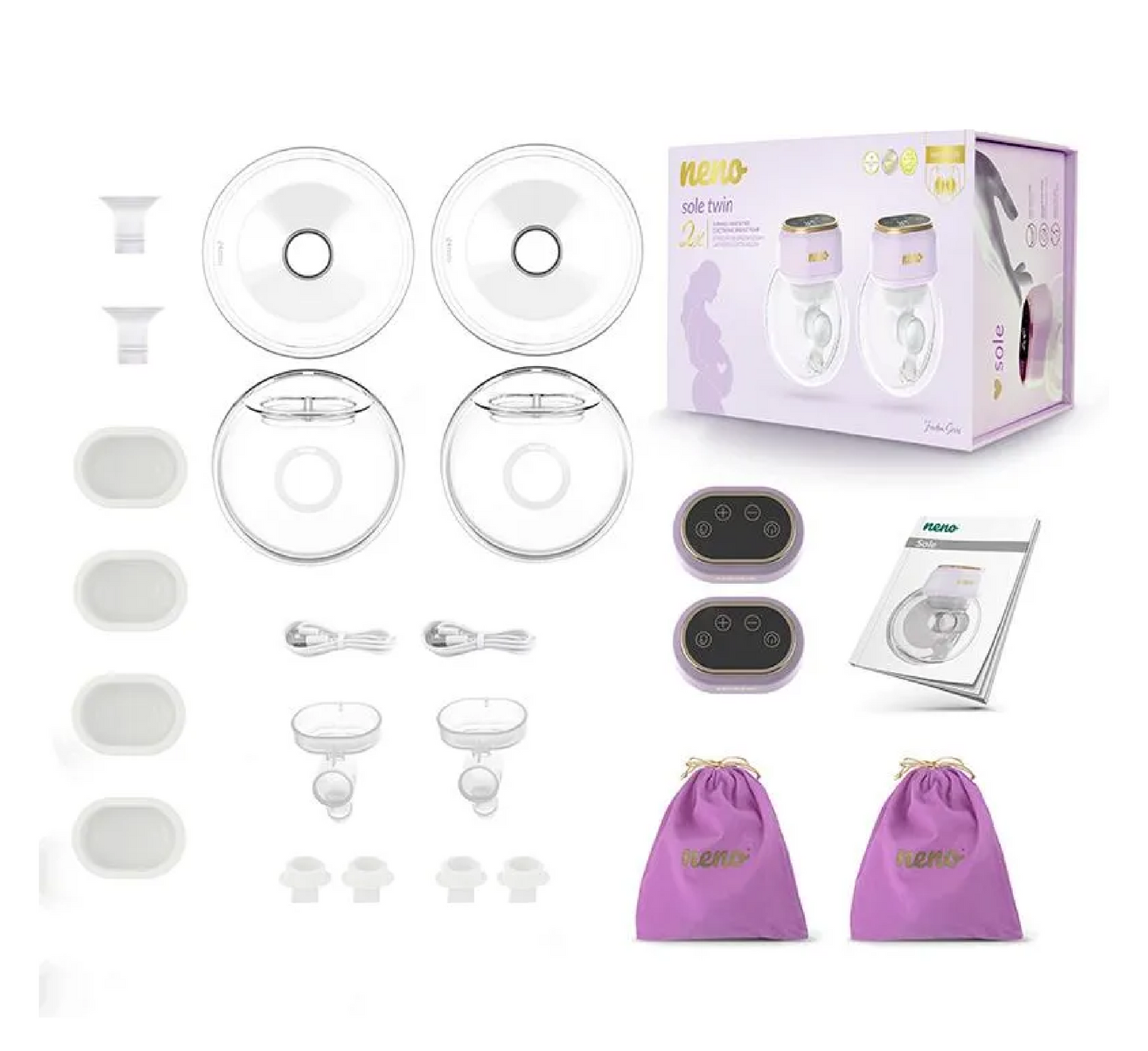 Neno Sole Double – Two 3-phase Hands Free Electronic Breast Pump