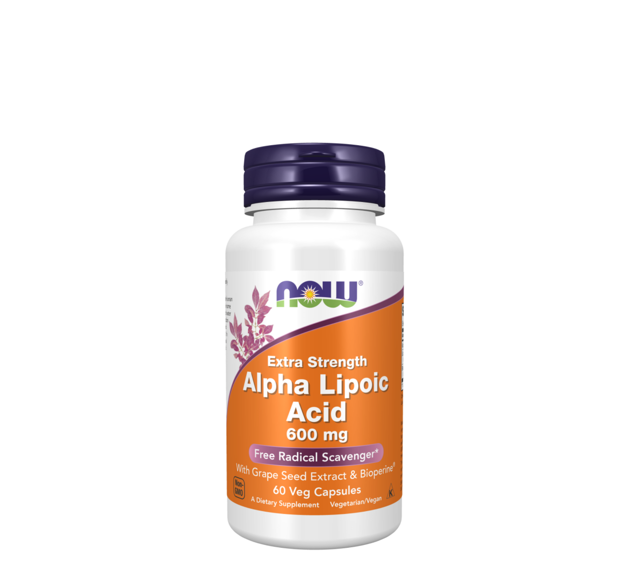 Now Extra Strength Alpha Lipoic Acid 600 mg *60 Veg Capsules