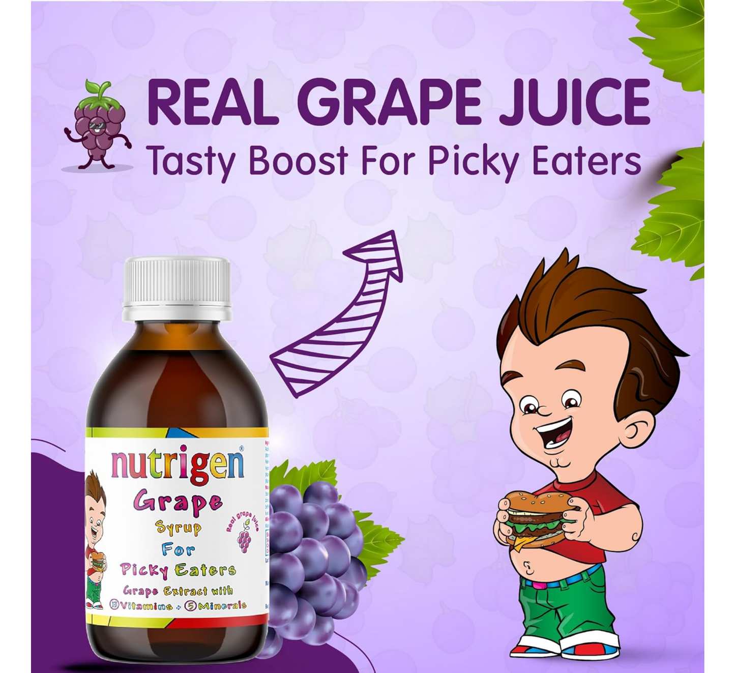 Nutrigen Grape Kids Syrup (For Picky Eaters) *200ml