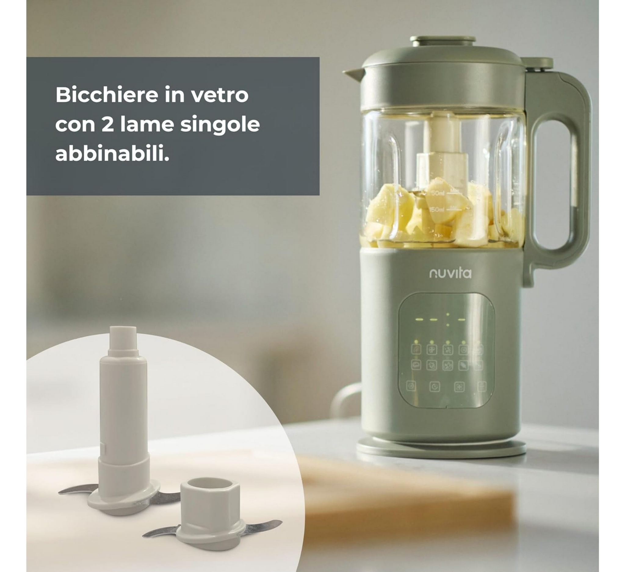 Nuvita 7 in 1 Magic Pappa Multifunction Baby Food Cooker with Recipe Book