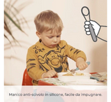 Nuvita Children's Cutlery Set in Steel with Silicone Handle - KiddieKit 8472