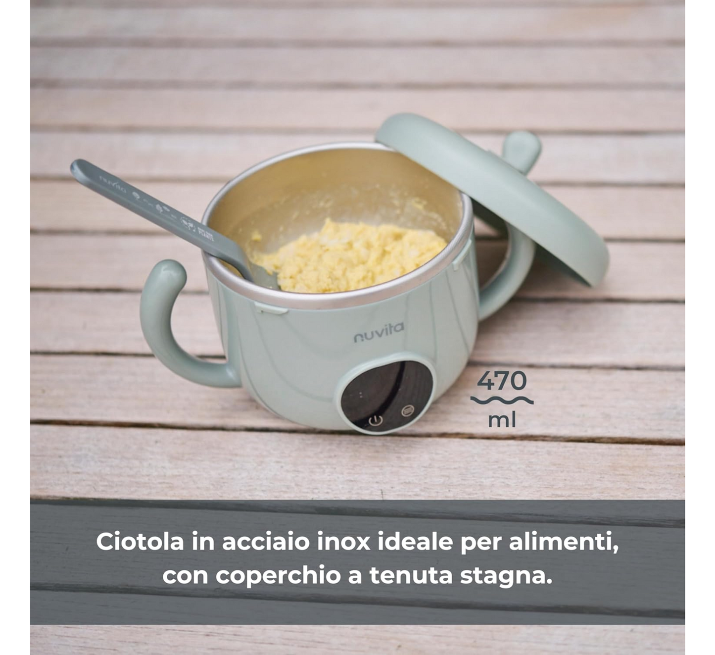 Ngrohës ushqimi për foshnje Nuvita Pappa'n'Go i rikarikueshëm