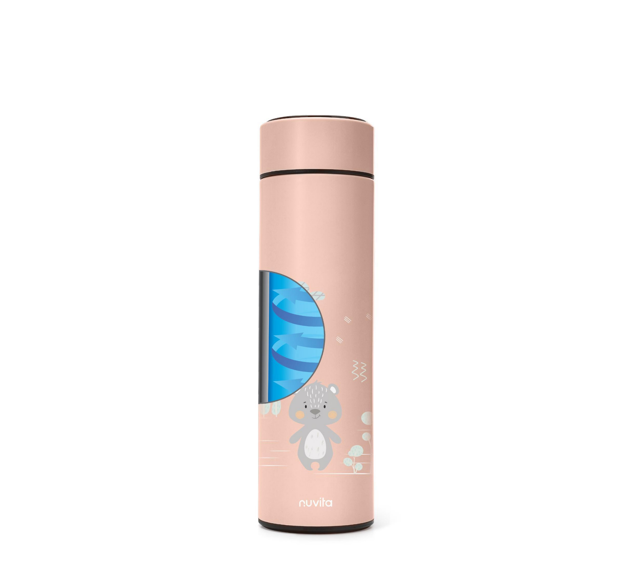 Shishe termike prej çeliku inox Nuvita me termometër LED *500ml