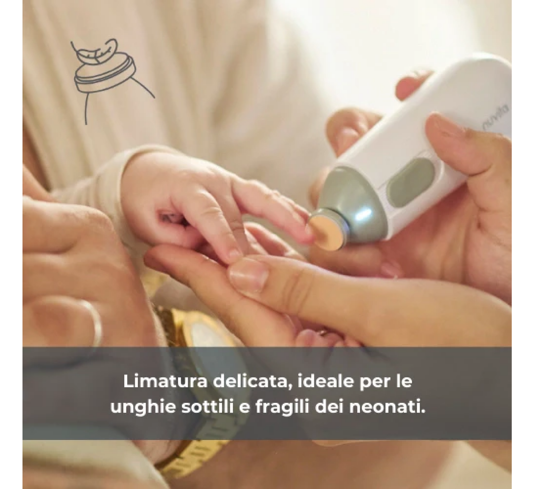 Nuvita Trimmy Electric Nail Clipper & Nail File - 1130