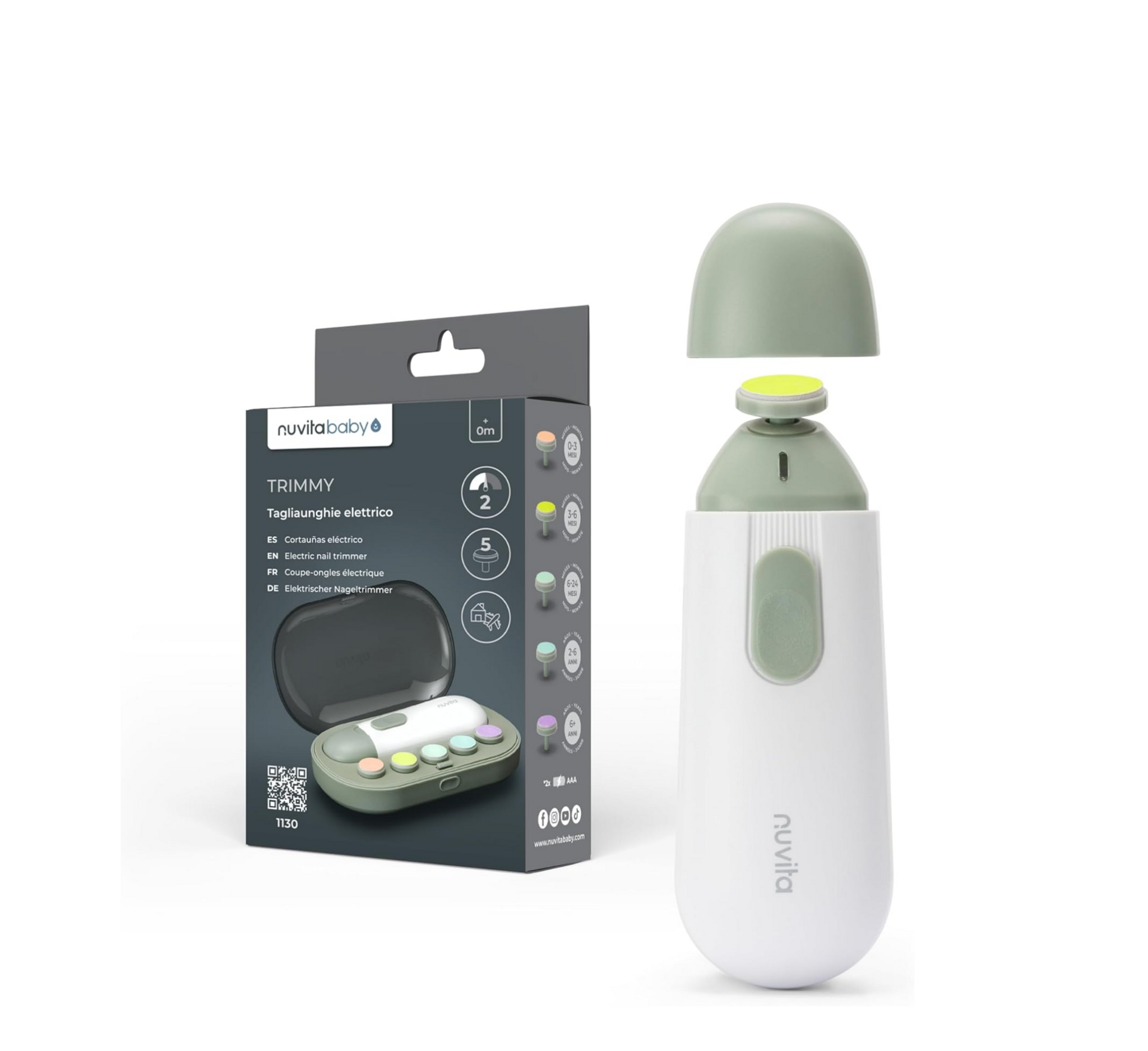 Nuvita Trimmy Electric Nail Clipper & Nail File - 1130