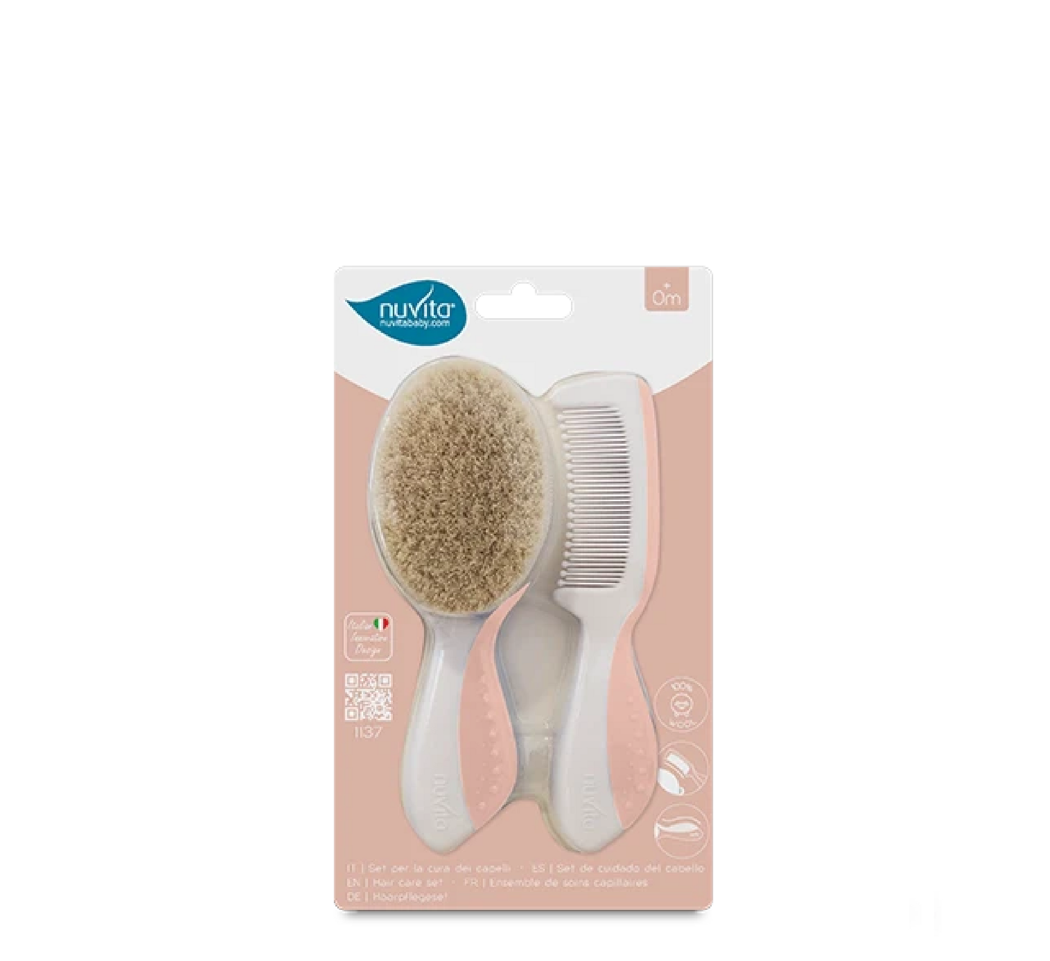 Set bukurie për kujdesin e flokëve Nuvita Baby (furçë dhe krehër)