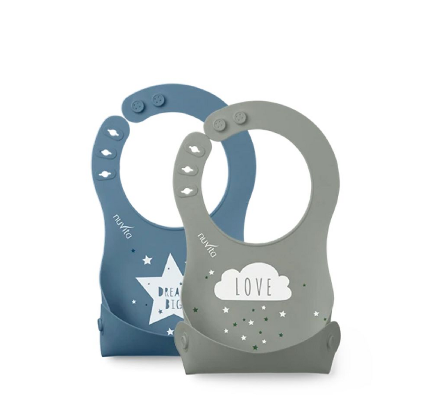 Nuvita Biskota me Xhep Silikoni të Kuq 6M+ *2 copë