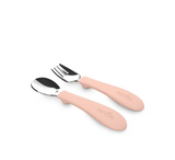 Nuvita Children's Cutlery Set in Steel with Silicone Handle - KiddieKit 8472