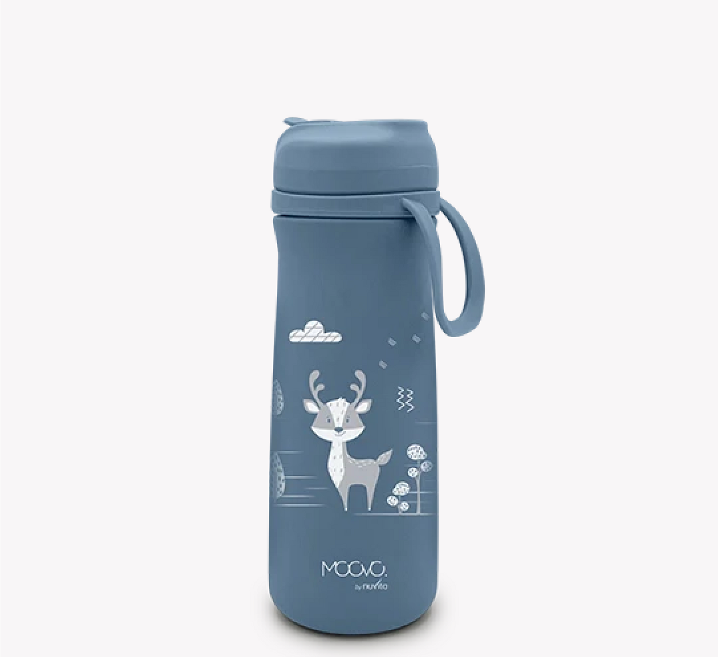 Nuvita Thermal Steel Water Bottle with Silicone Pourer and Straw