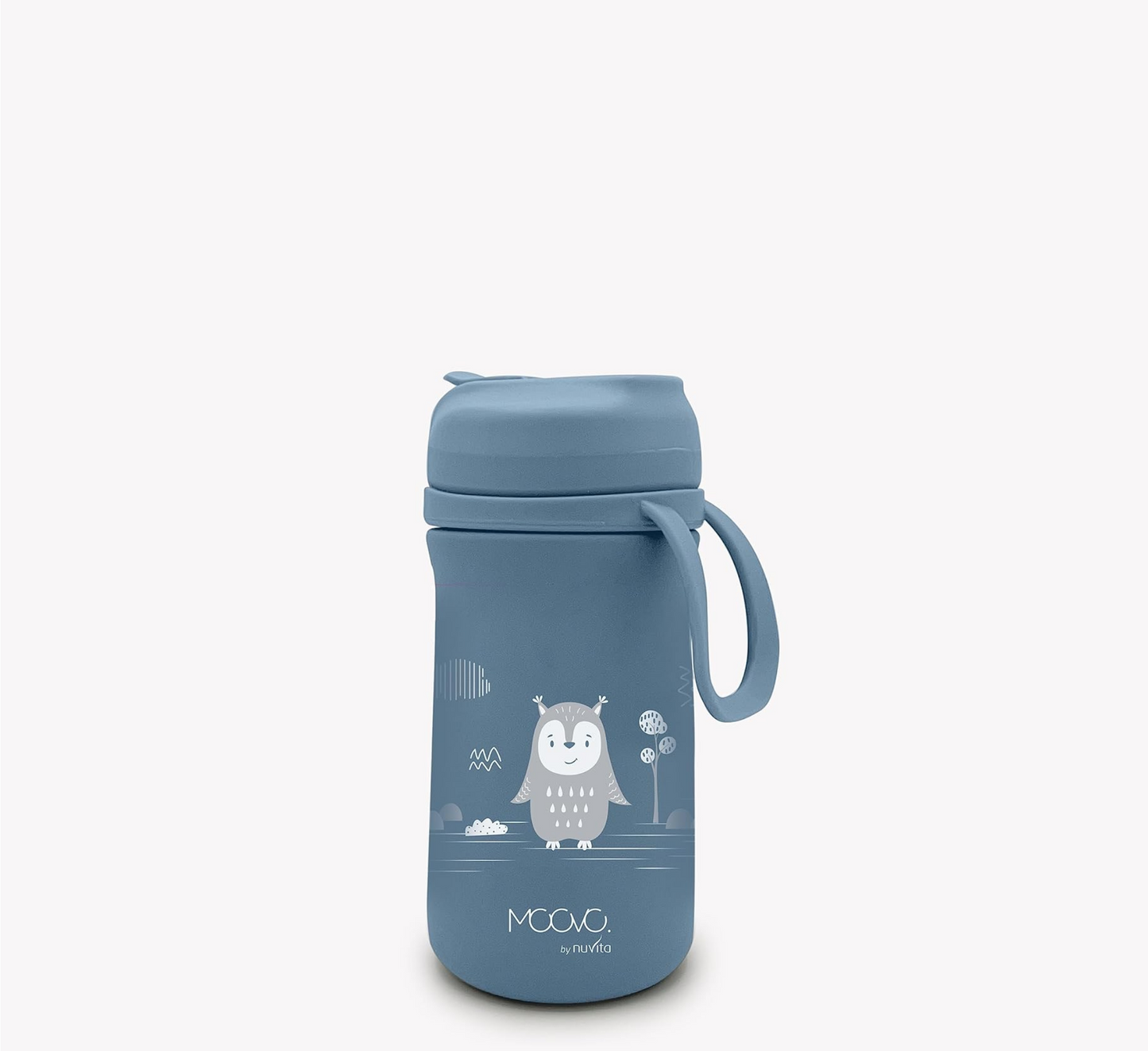 Nuvita Thermal Steel Water Bottle with Silicone Pourer and Straw