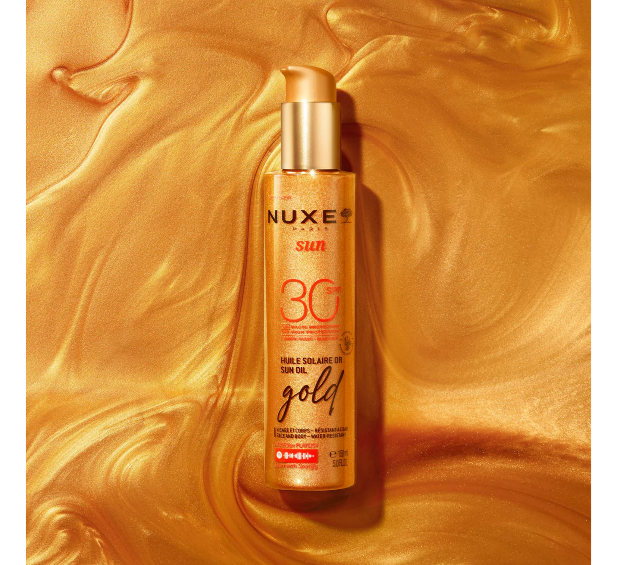 Vaj për mbrojtje nga dielli Nuxe Gold Spf 30 (Fytyrë dhe Trup) *150ml