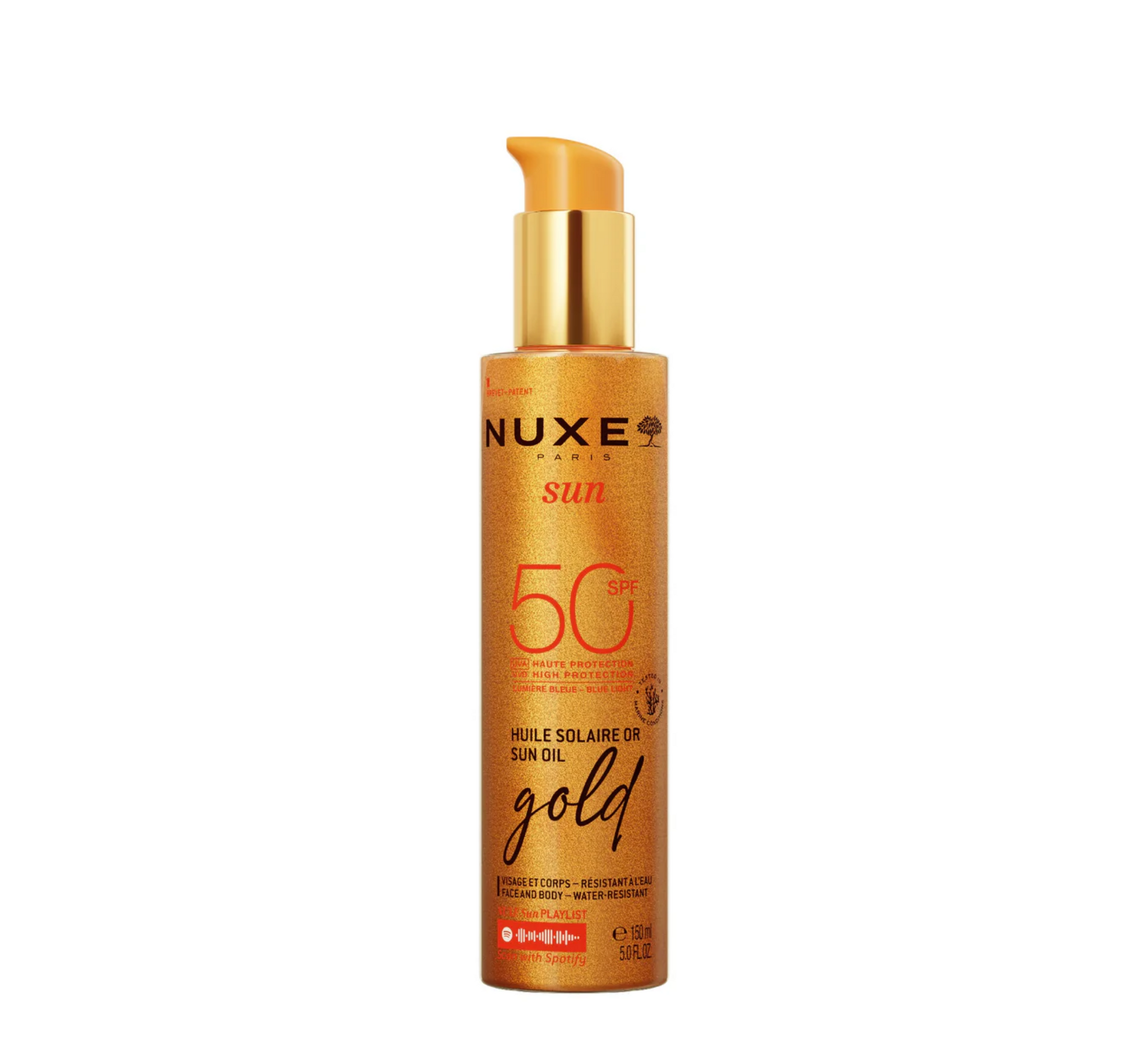 Vaj për mbrojtje nga dielli Nuxe Gold Spf 50 (Fytyrë dhe Trup) *150ml
