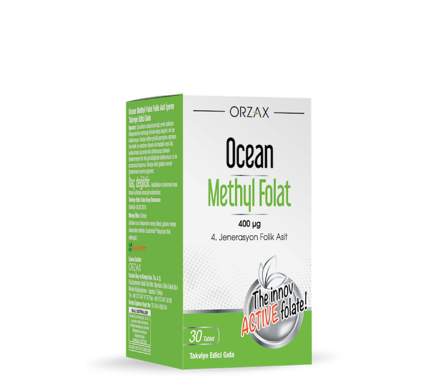Orzax Ocean Methyl Folate 400 mcg *30tab