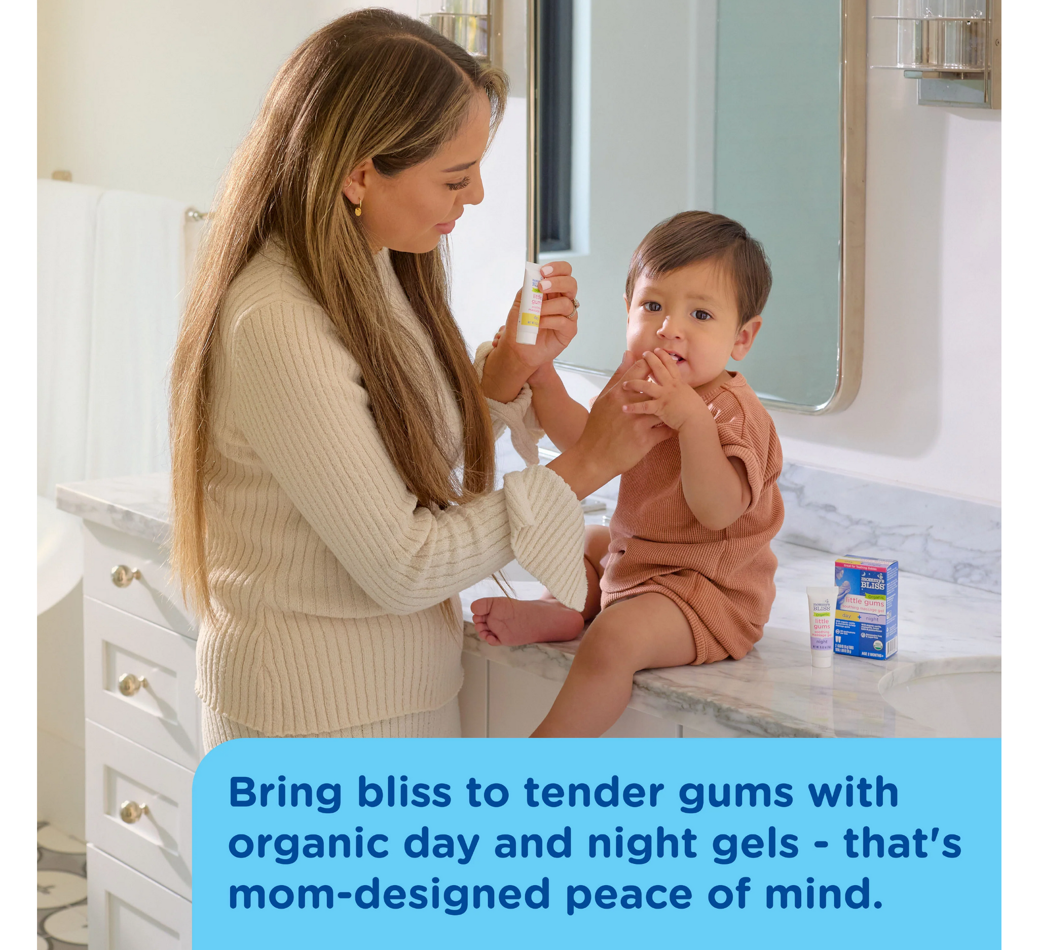 Xhel Masazhi Qetësues Organik Little Gums Kombinim Dite/Nate (2x15gr)