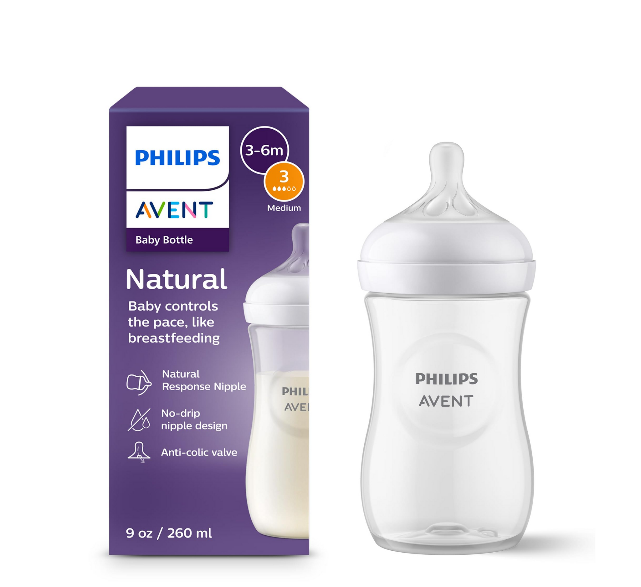 PHILIPS AVENT SCY903/01 ПЛАСТИЧНА ПРИРОДНА ХАРТИЈА 1M+ *260ML