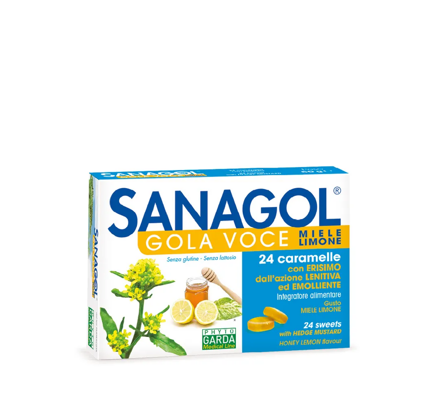 PHYTO GARDA SANAGOL GOLA VOCE MIELE LOZENGES 24pcs