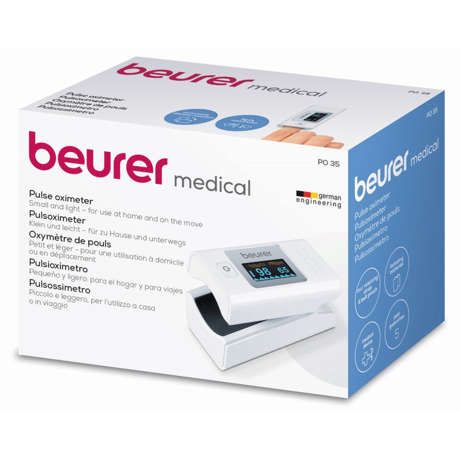 Beurer PO 35 Pulse Oximeter: Oxygen Saturation Level & Pulse Rate Monitor
