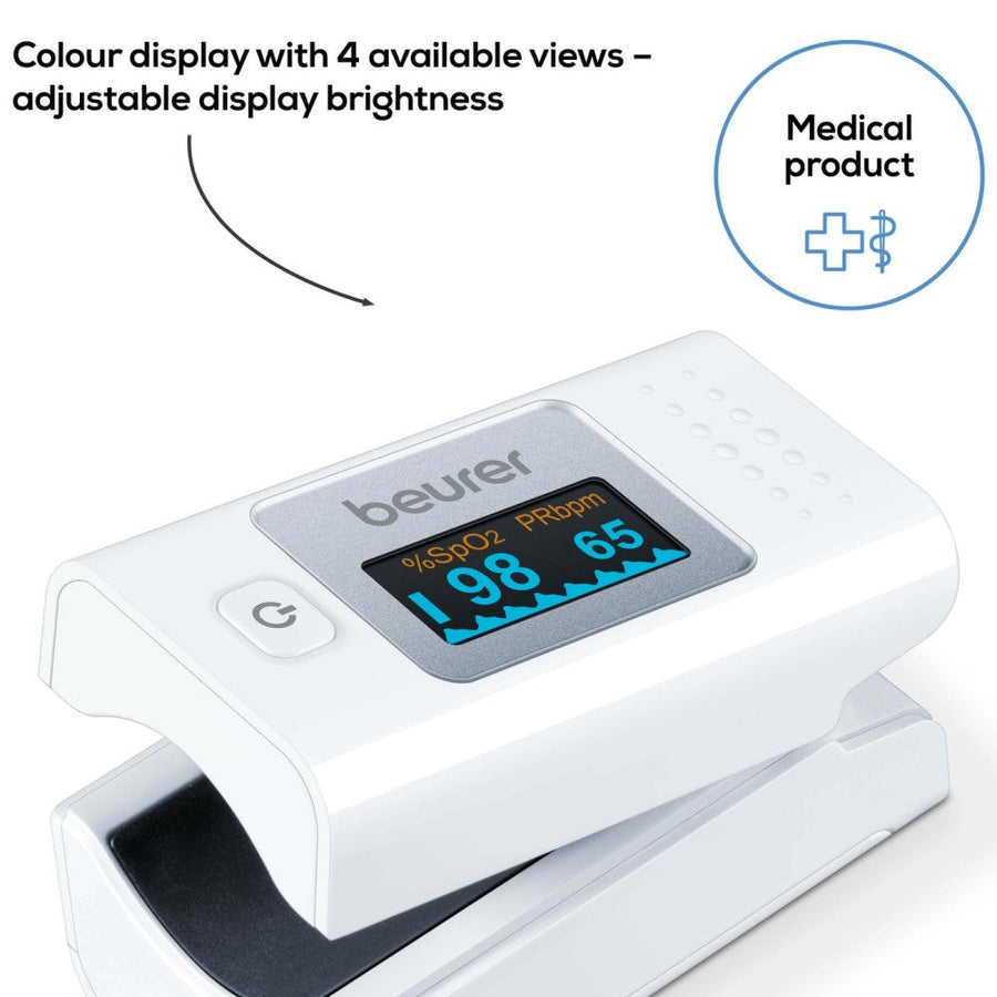 Beurer PO 35 Pulse Oximeter: Oxygen Saturation Level & Pulse Rate Monitor