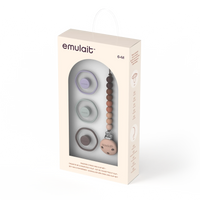 Pacifier 3-Pack and Clip Gift Set