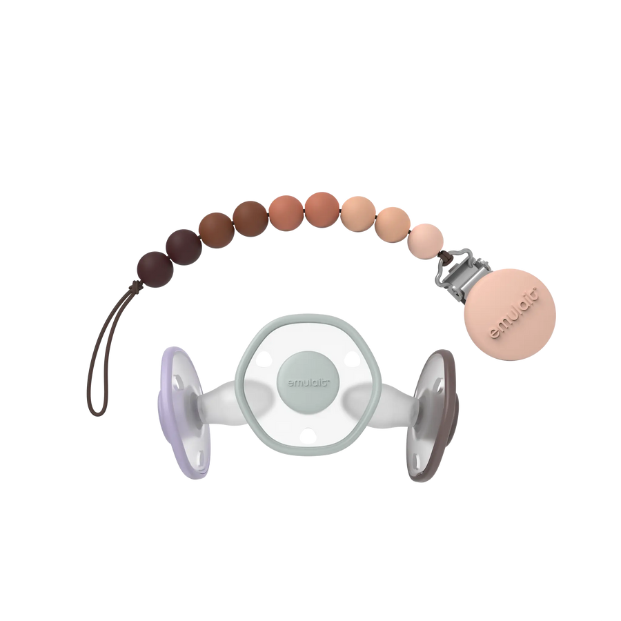Emulait Pacifier 3-Pack and Clip Gift Set