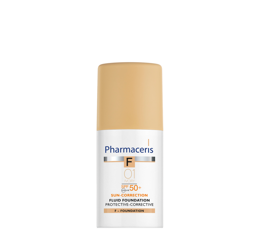 Pharmaceris F FLUID FOUNDATION SPF 50+ SUN-CORRECTION 01 IVORY *30 ml
