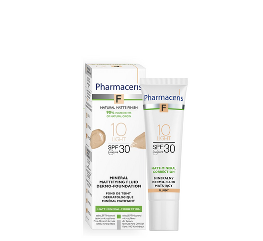 Pharmaceris F Mineral Mattifying Fluid Dermo-Foundation Spf 30 (Light tint) *30ml