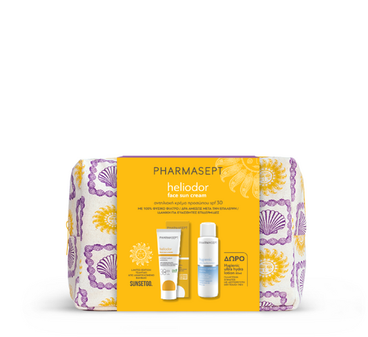 Pharmasept Heliodor Summer Pack - Face Sun Cream Spf 30 + Hygienic Ultra Hydra Lotion + Beach Pouch