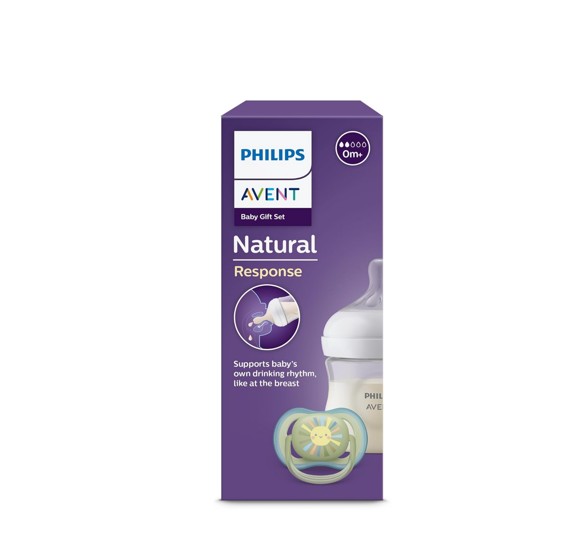 Set Dhurate për Bebe Philips Avent SCD837/10 Natural Response (Shishe 125ml + Mbajtëse për Fërkim) 