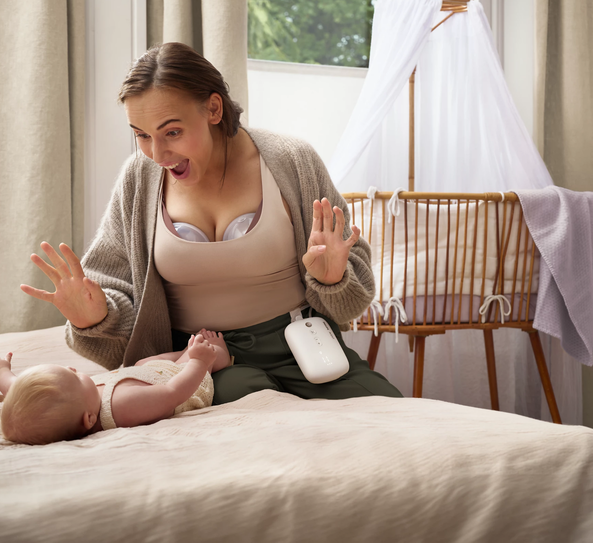 Pompë gjiri elektrike e dyfishtë pa duar Philips Avent SCF532/11 