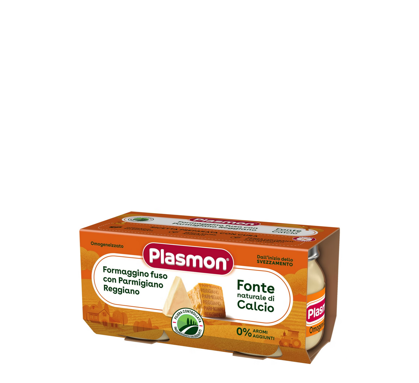 Plasmon - Djathe i Shkrire &amp; Parmigiano Reggiano (2*80gr) 4m+