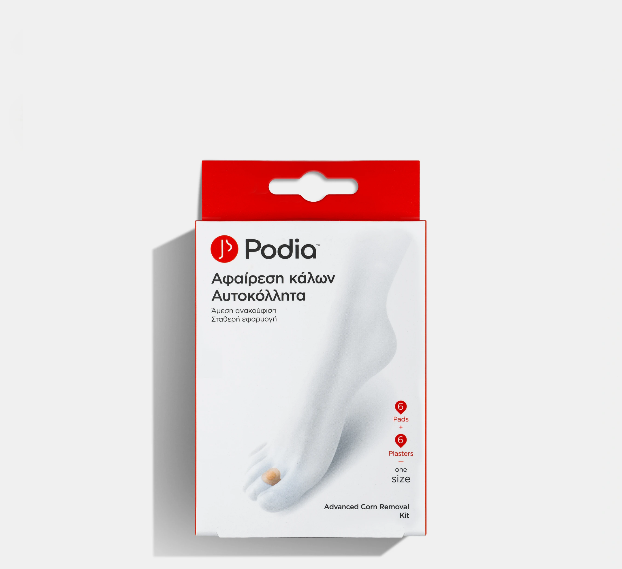 Podia Advanced Corn Removal Kit (*6 Self-Adhesive Pads & *6 Self-Adhesive Plasters)