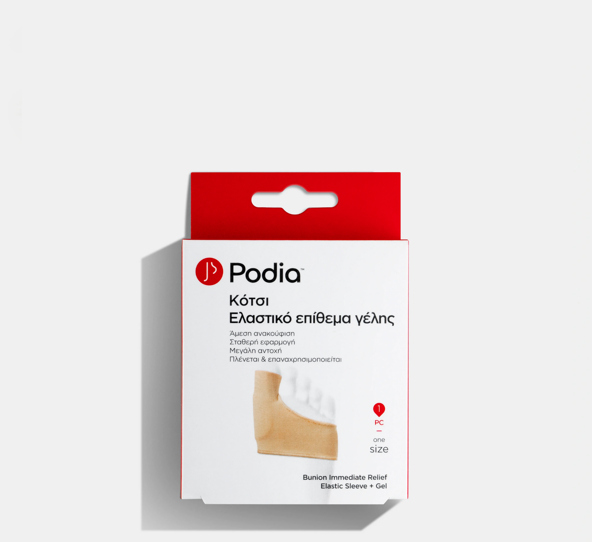 Mëngë elastike për lehtësim të menjëhershëm të bunionit Podia + xhel *1 copë