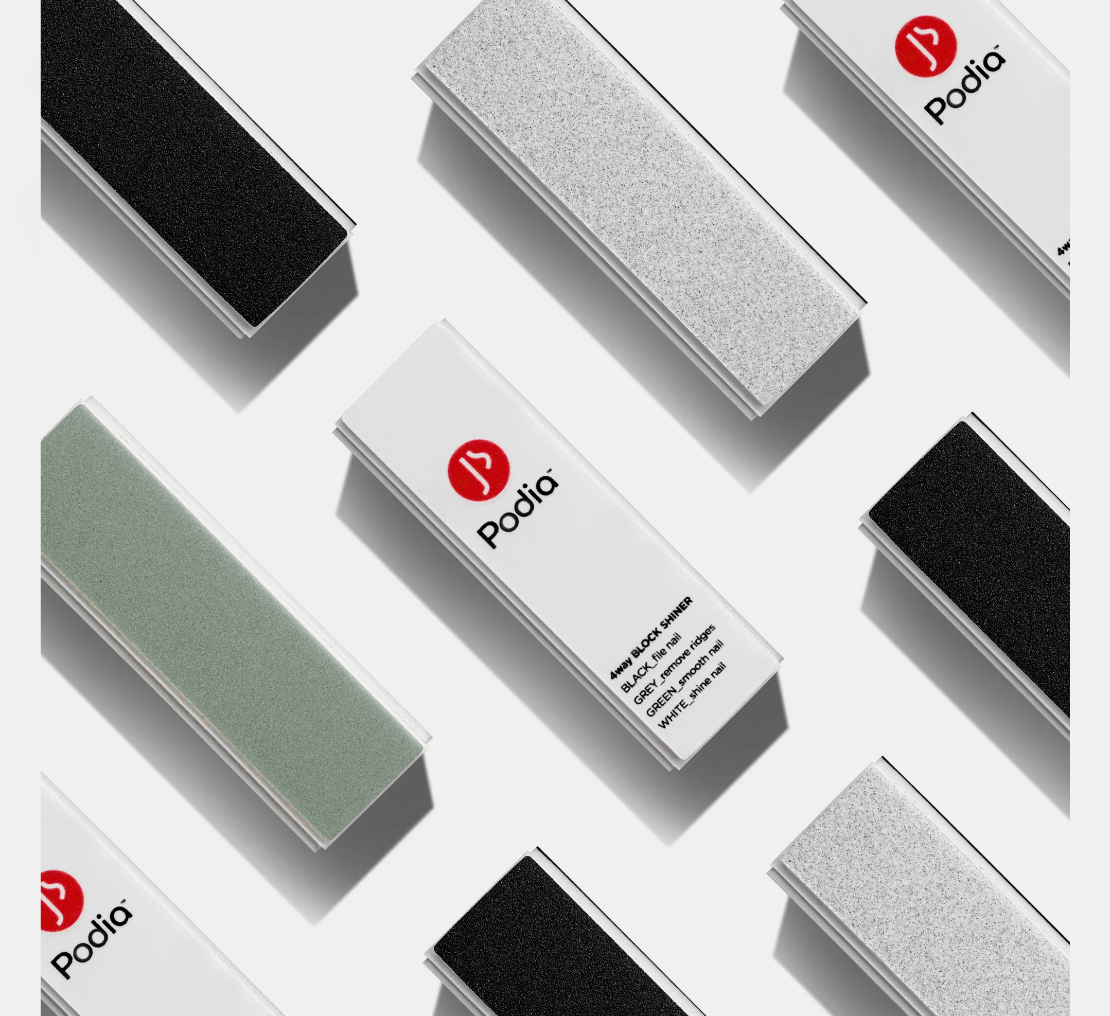 Podia Professional 4-Way Nail Buffer Block Shiner